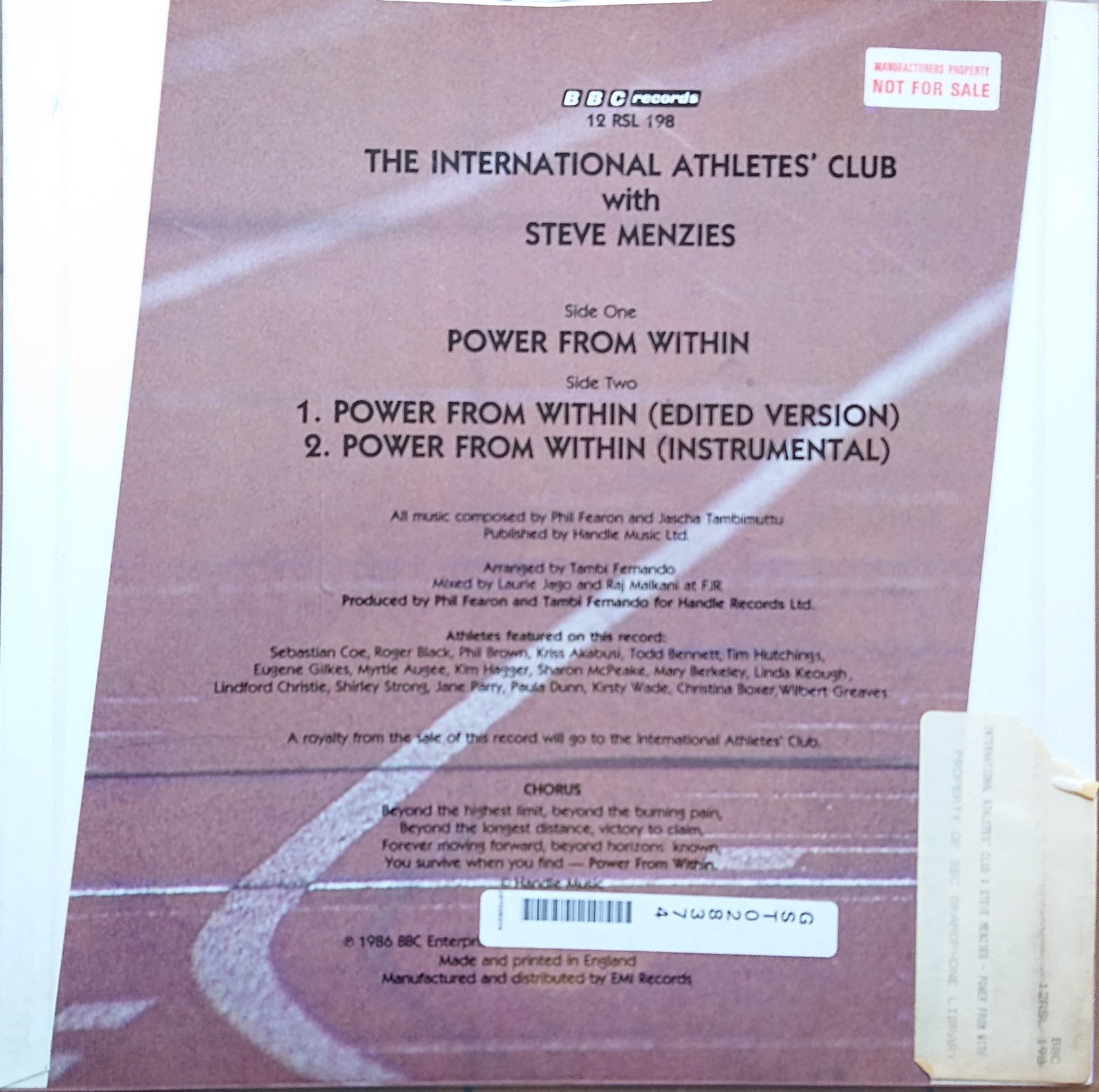 Back cover of 12 RSL 198